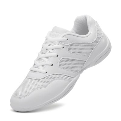 GlideMoves Cheer Shoes Girls Dance Youth Athletic Training Tennis Walking Breathable Competition Tumbling Adult Women Size 7.5 Men 6.5 White 39