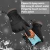 BKEKM Winter Gloves 1 Pair Gloves Fleece Cycling Gloves Drawstring Cuffs Waterproof Thermal Glove Touch Screen Mittens Gloves view 3