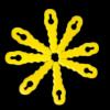 DEMCAY 20Pcs Lawn Mower Replacement Plastic Blades Zigzag Mowing Machine Blades Grass Cutter Repair Garden Power Tools Accessories, Yellow view 3