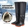JCWGLY Hip Waders Winter Warm Fishing Wading Boots for Men, PVC Waterproof Hip Waders with Boots, Anti Slip and Durable (Color : Black, Size : 8) view 3