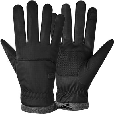 BKEKM Winter Gloves 1 Pair Gloves Fleece Cycling Gloves Drawstring Cuffs Waterproof Thermal Glove Touch Screen Mittens Gloves