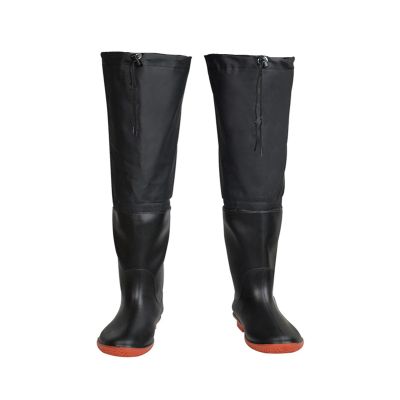 JCWGLY Hip Waders Thickened Warm Hip Waders Boots for Men, Waterproof 60cm High Knee Wading Boots, for Fishing and Hunting (Color : Black, Size : 7)