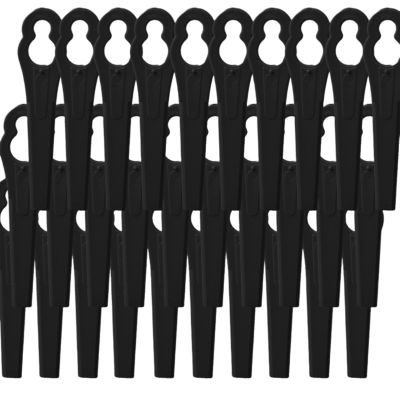 50Pcs Black Plastic Blades Mower Blades Garden Power Tool Accessories 83MM For Parkside PRTA 20-LiA1 LIDL IAN 311046 (Color : Green-Type B)
