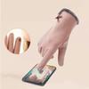 BKEKM Knit Gloves 1 Pair Winter Gloves Comfy Fleeced Lined Thermal Glove Windproof Cycling Gloves Touchscreen Suede Mittens Gloves view 4