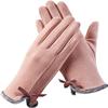 BKEKM Knit Gloves 1 Pair Winter Gloves Comfy Fleeced Lined Thermal Glove Windproof Cycling Gloves Touchscreen Suede Mittens Gloves view 4