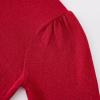 EnJoCho 1 to 7 Years Girls Comfy T-Shirt Kids Coat Spring/Summer Solid Color Single Button Cardigan Party (Red, 3-4 Years) view 3
