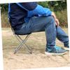ABOOFAN Aluminum Alloy Outdoor Folding Chair Portable Comfortable Backrest 100kg Load Capacity Easy-Cleaning Compact for Home Camping Fishing (Folding Stool Portable) view 4