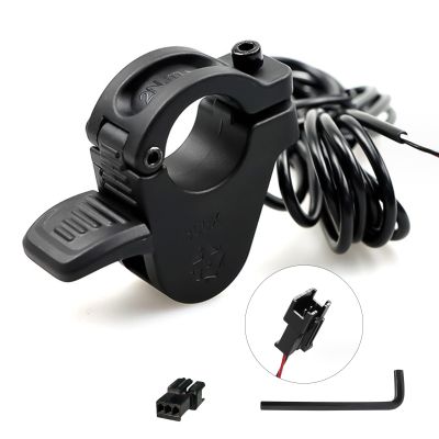 HUSETOO Electric Throttle 300X Thumb Throttle for 7/8inch 22mm Left and Right Handlebars 12v 24v 36v 48v 60v 72v Electric E-Bikes (SM Plug)