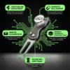 Aiming Fluid Golf Divot Repair Tool  Precision Switchblade Design, CNC-Machined Metal Body, Magnetic Ball Marker, Zero-Wobble Hinge  Premium Golf Accessory (Gunmetal Grey) view 2