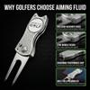 Aiming Fluid Golf Divot Repair Tool  Precision Switchblade Design, CNC-Machined Metal Body, Magnetic Ball Marker, Zero-Wobble Hinge  Premium Golf Accessory (Gunmetal Grey) view 4