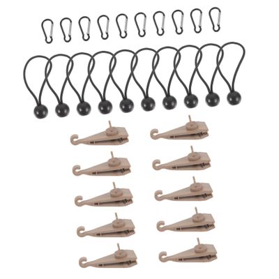 BESPORTBLE 1set Tent Clips and Fasteners Heavy Duty Tarp Clamps Ropes and Buckles for Camping Hiking and Outdoor Use