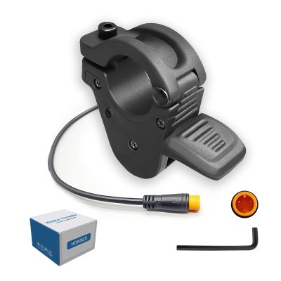 HUSETOO Electric Throttle 300X Thumb Throttle for 7/8inch 22mm Left and Right Handlebars 12v 24v 36v 48v 60v 72v Electric E-Bikes (M8 Waterproof Plug)
