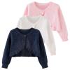 EnJoCho Toddler Short Tops Kids Girls Top Spring/Summer Solid Color Long Sleeve Lace Single Button Cardigan (Pink, 18-24 Months) view 2