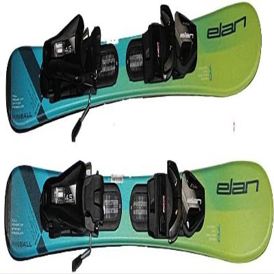 ELAN Team skis with EL4.5 GW System Size Adjustable bindings on Track on skis (70cm)