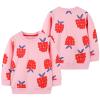 EnJoCho Toddler Clothing Little Girls 2024 Round Neck Long Sleeve Fall Berry Pattern Tops Party School Wear (Pink, 3 Years) view 2