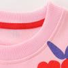 EnJoCho Toddler Clothing Little Girls 2024 Round Neck Long Sleeve Fall Berry Pattern Tops Party School Wear (Pink, 3 Years) view 4