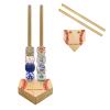 ZRINION Wooden Stacked Baseball Softball Tournament Championship Ring Display Holder with Engraved Laces,Baseball Gifts for Kids,Friends,Ball Lovers,Man Cave Decor view 1