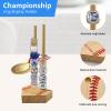 ZRINION Wooden Stacked Baseball Softball Tournament Championship Ring Display Holder with Engraved Laces,Baseball Gifts for Kids,Friends,Ball Lovers,Man Cave Decor view 2