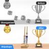ZRINION Wooden Stacked Baseball Softball Tournament Championship Ring Display Holder with Engraved Laces,Baseball Gifts for Kids,Friends,Ball Lovers,Man Cave Decor view 4