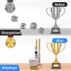 ZRINION Wooden Stacked Baseball Softball Tournament Championship Ring Display Holder with Engraved Laces,Baseball Gifts for Kids,Friends,Ball Lovers,Man Cave view 4