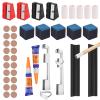 Vefungyan 40pcs Pool Cue Repair Kit: 20 Billiard Cue Tips 4 Shaper 5 Chalk Cubes 5 Pool Cue Repairers kit Set view 1
