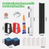 Vefungyan 40pcs Pool Cue Repair Kit: 20 Billiard Cue Tips 4 Shaper 5 Chalk Cubes 5 Pool Cue Repairers kit Set view 2