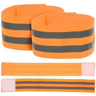 4pcs Reflective Wrist Strap Chris Running Arm Bands Reflective Fabric High Visibility Ankle Bands Tape Strips Safety Clothing Ankle Strap Night Run Elastic Webbing