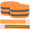 4pcs Reflective Wrist Strap Chris Running Arm Bands Reflective Fabric High Visibility Ankle Bands Tape Strips Safety Clothing Ankle Strap Night Run Elastic Webbing view 1