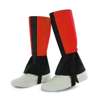 HEARSO Leg Gaiters, Elastic Calf Straps, Outdoor Gaitersshoe Covers for Children, Suitable for Mountaineering, Outdoor, Camping and Snowshoeing (Color : Red)