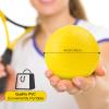 HoazHoald 4 Inch Yellow Mini Volleyballs Roundnet Game Ball for 15+ Age Throw to Crowd Vinyl Volleyball Signature Memory Water Pool Ball for Party Outdoor Lawn Beach & Tailgating (6 Deflated Pack) view 2