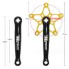 ZECHAO Bike Crankset 170mm Crank,BCD130mm Aluminum Alloy 5 Hole Refit Mountain Bike, Road Bike Bike Disc and Crank Set Crankset (Color : Black, Size : 170mm) view 2