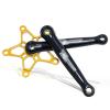 ZECHAO Bike Crankset 170mm Crank,BCD130mm Aluminum Alloy 5 Hole Refit Mountain Bike, Road Bike Bike Disc and Crank Set Crankset (Color : Black, Size : 170mm) view 3