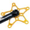 ZECHAO Bike Crankset 170mm Crank,BCD130mm Aluminum Alloy 5 Hole Refit Mountain Bike, Road Bike Bike Disc and Crank Set Crankset (Color : Black, Size : 170mm) view 4