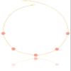 Pendant Four Leaf Clover Necklace for Women Lucky Flower Jewelry (Pink-14K Gold Plated) view 1