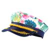 IMIKEYA Hat: Nautical Theme Yacht Captain Costume, Adjustable Sailor Cap, Unisex White Snapback, Funny Hat for Halloween, Birthday, Cosplay, Performance view 1