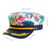 IMIKEYA Hat: Nautical Theme Yacht Captain Costume, Adjustable Sailor Cap, Unisex White Snapback, Funny Hat for Halloween, Birthday, Cosplay, Performance view 4