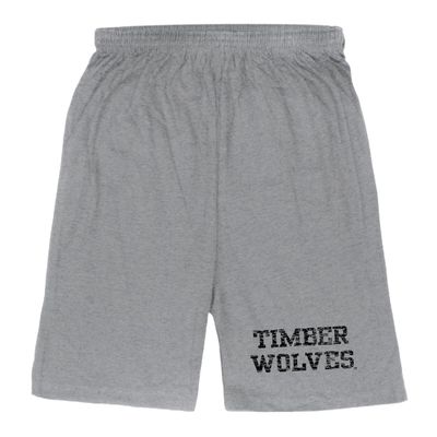 W Republic Northwood University Timberwolves Distressed Shorts - Heather Grey, Large