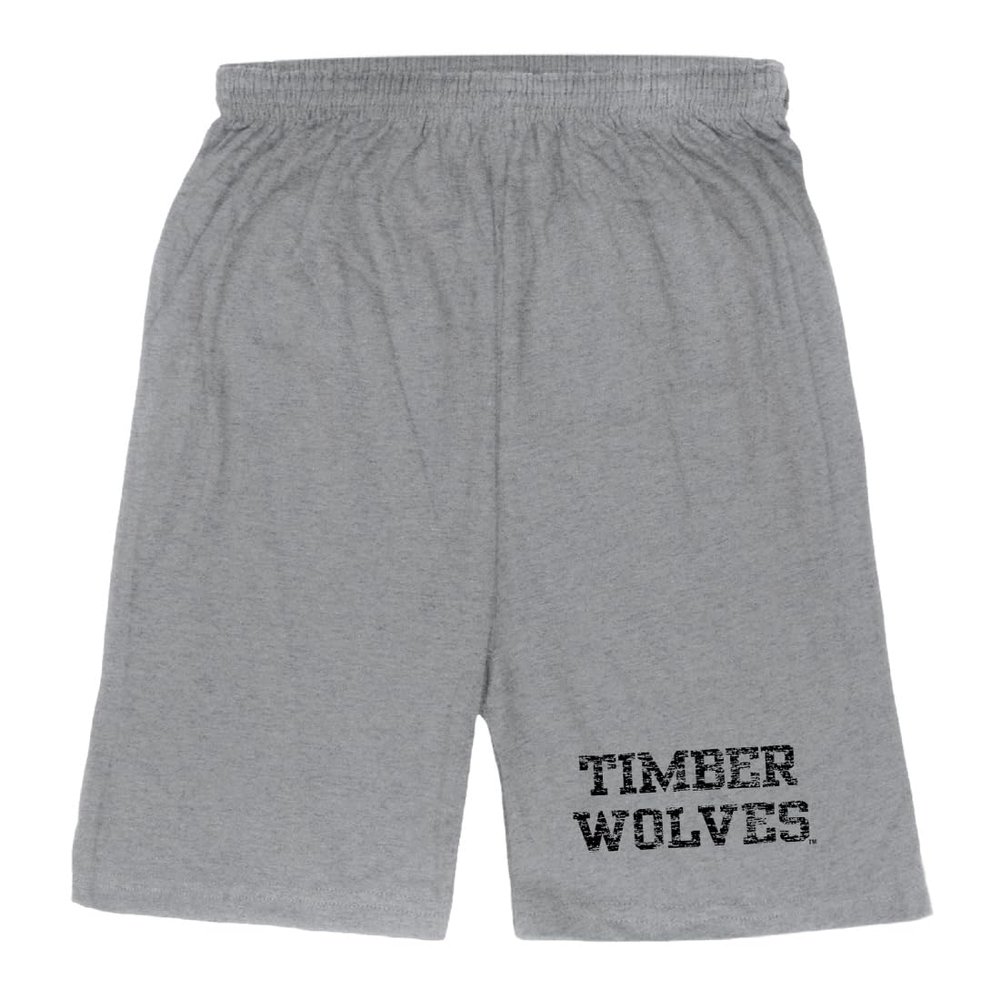 W Republic Northwood University Timberwolves Distressed Shorts - Heather Grey, Large