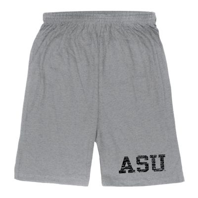 Albany State University Golden Rams Distressed Shorts - Heather Grey, X-Large