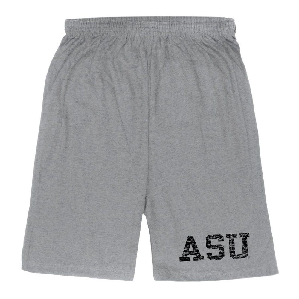Albany State University Golden Rams Distressed Shorts - Heather Grey, X-Large