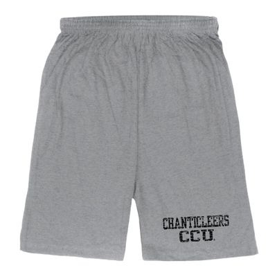 CCU Coastal Carolina University Chanticleers Distressed Shorts - Heather Grey, X-Large