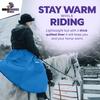 Riding Skirt Equestrian Women - Small 22-32" Orange Water-Resistant Insulated Skirts for Women Winter Horse Riding Gear Hook and Loop Waistband view 2