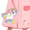 AUNMAS Kids Raincoat, Lightweight Portable Rainwear for Girl Boy with Adorable Patterns and Comfortable (L) view 3