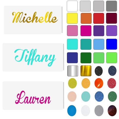Vinyl Name Decal for Yeti Cup, Tumbler, Water Bottle, Laptop, car Window or Other Hard and Smooth Surface Your Choice of Color & Style Including Glitter
