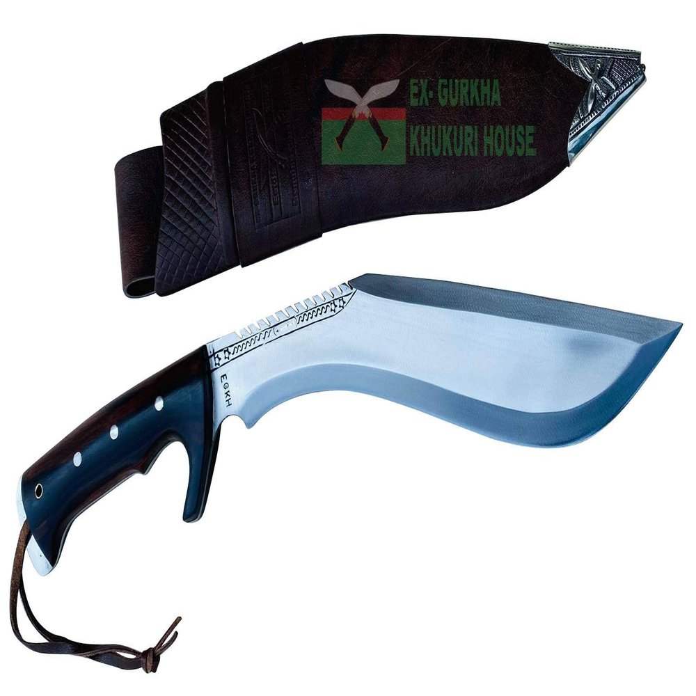EGKH 13" Blade Scourge Apocalypse Zombie Kukri - Khukuri Comes Leather Sheath - Daily Woking High Carbon Steel Blade Tactical Knife