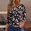 3/4 Length Sleeve Womens Tops Dressy Casual Blouses - Spring Fashion 2026 Plus Size Crew Neck Fitted Tshirt - Business Teacher Going Out Trendy Tops Tunics for Leggings 03-Pink 4X-Large view 2