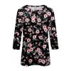 3/4 Length Sleeve Womens Tops Dressy Casual Blouses - Spring Fashion 2026 Plus Size Crew Neck Fitted Tshirt - Business Teacher Going Out Trendy Tops Tunics for Leggings 03-Pink 4X-Large view 4