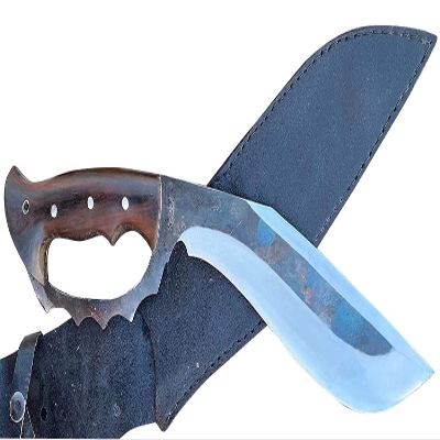 EGKH 12" D-Guard Handle Farmer Rust free Kukri - Survival Hunting Khukuri, High Carbon Steel Fishing Knife, Outdoor Camping Tool Activities