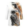 3/4 Length Sleeve Womens Tops Dressy Casual Blouses - Spring Fashion 2026 Plus Size Crew Neck Fitted Tshirt - Business Teacher Going Out Trendy Tops Tunics for Leggings 05-White Medium view 4