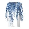3/4 Length Sleeve Womens Tops Dressy Casual Blouses - Spring Fashion 2026 Plus Size Crew Neck Fitted Tshirt - Business Teacher Going Out Trendy Tops Tunics for Leggings 02-Navy 5X-Large view 3